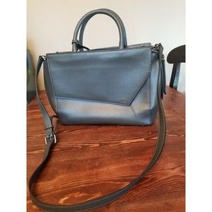 Most By Lapalette Gray Leather Crossbody Purse Bag Horse